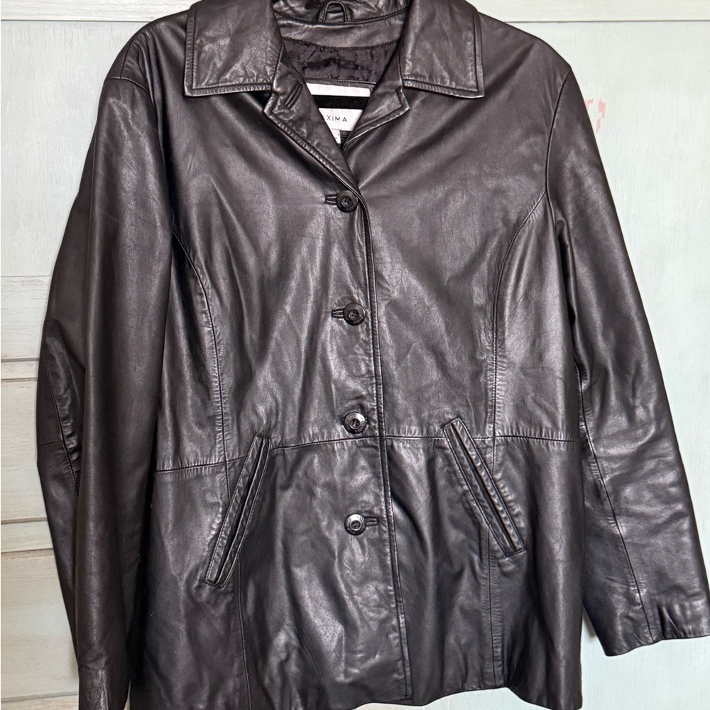 Wilsons Leather Maxima‎ 100% Leather Jacket Black Size Large